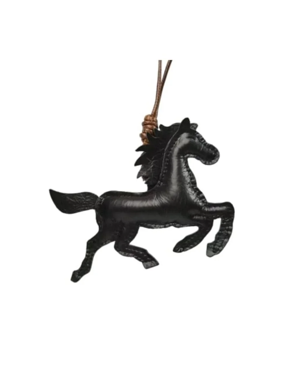 Genuine Leather Running Horse Keychain Bag Charm Handmade
